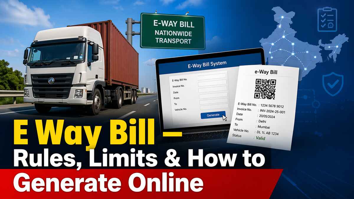 E Way Bill — Rules, Limits & How to Generate Online